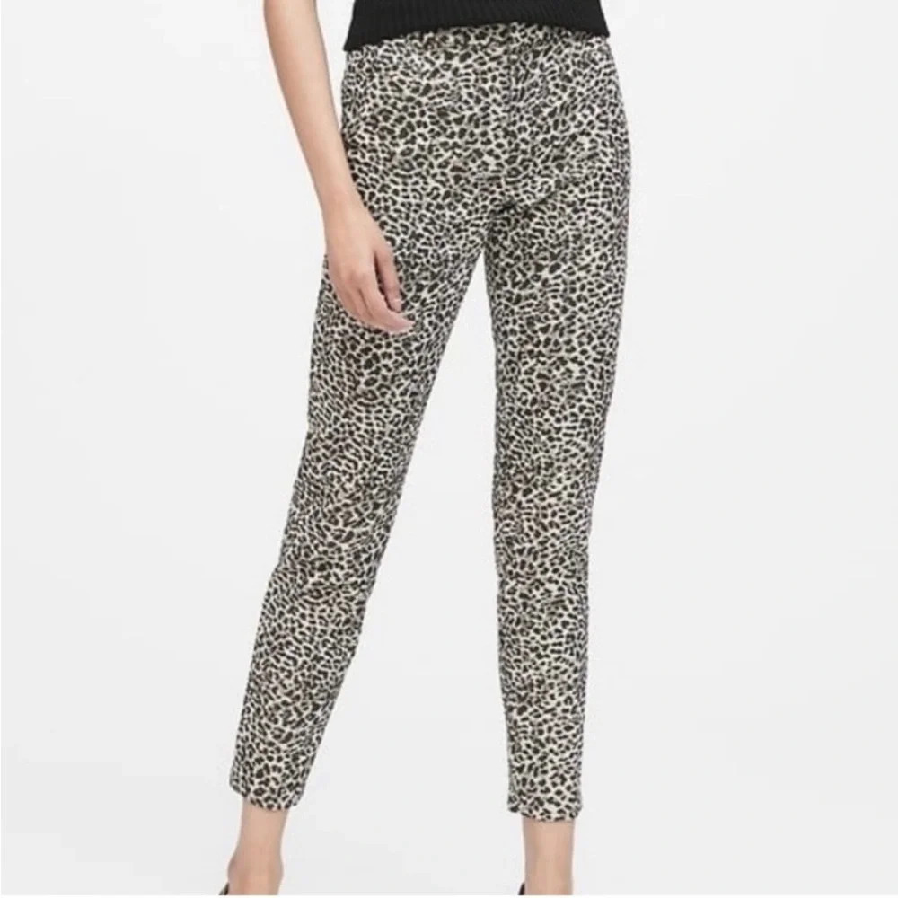 NWT Banana Republic Metallic Leopard Sloan  Pants